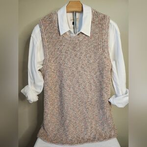 Ella Moss Womens Sweater Vest XXL‎ Multi-Color Preppy Academia Soft Girl